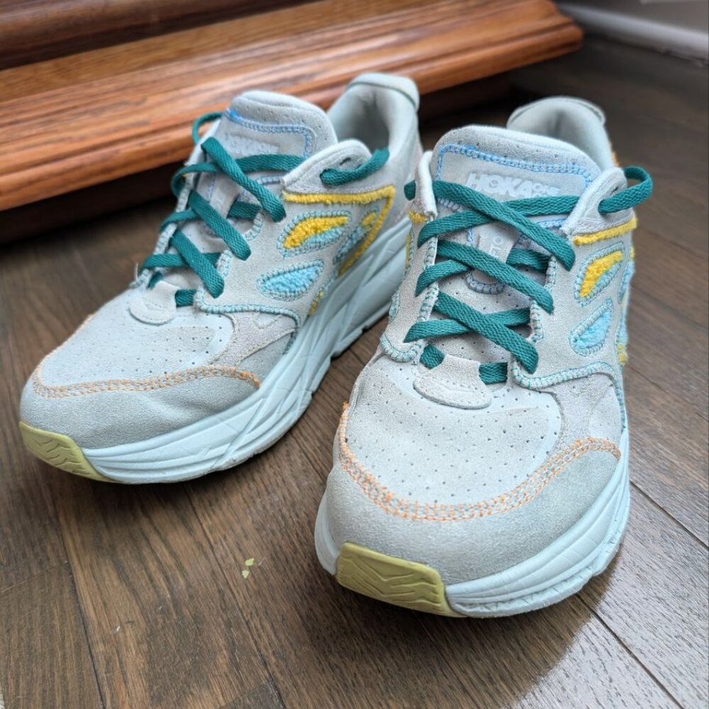 Hoka One One U Clifton L Embroidery Sneaker Shoes, Size Men 9.5 / Women 10,5 US - Picture 14 of 14